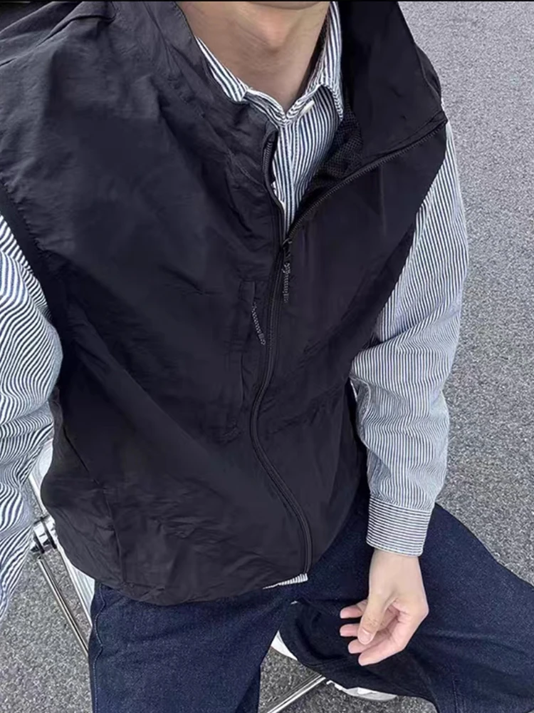 

Хаки воротник-стойка на молнии спецодежда жилет мужская осенняя американская ретро функциональная многослойная уличная универсальная верхняя одежда