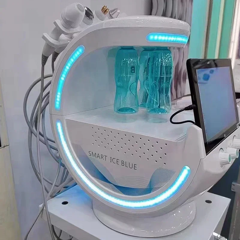 7 In 1 Smart Ice Blue Analyzer Multifunctional Diamond Hydra Dermabrasion Aquafacial Facial Machine for Salon Care