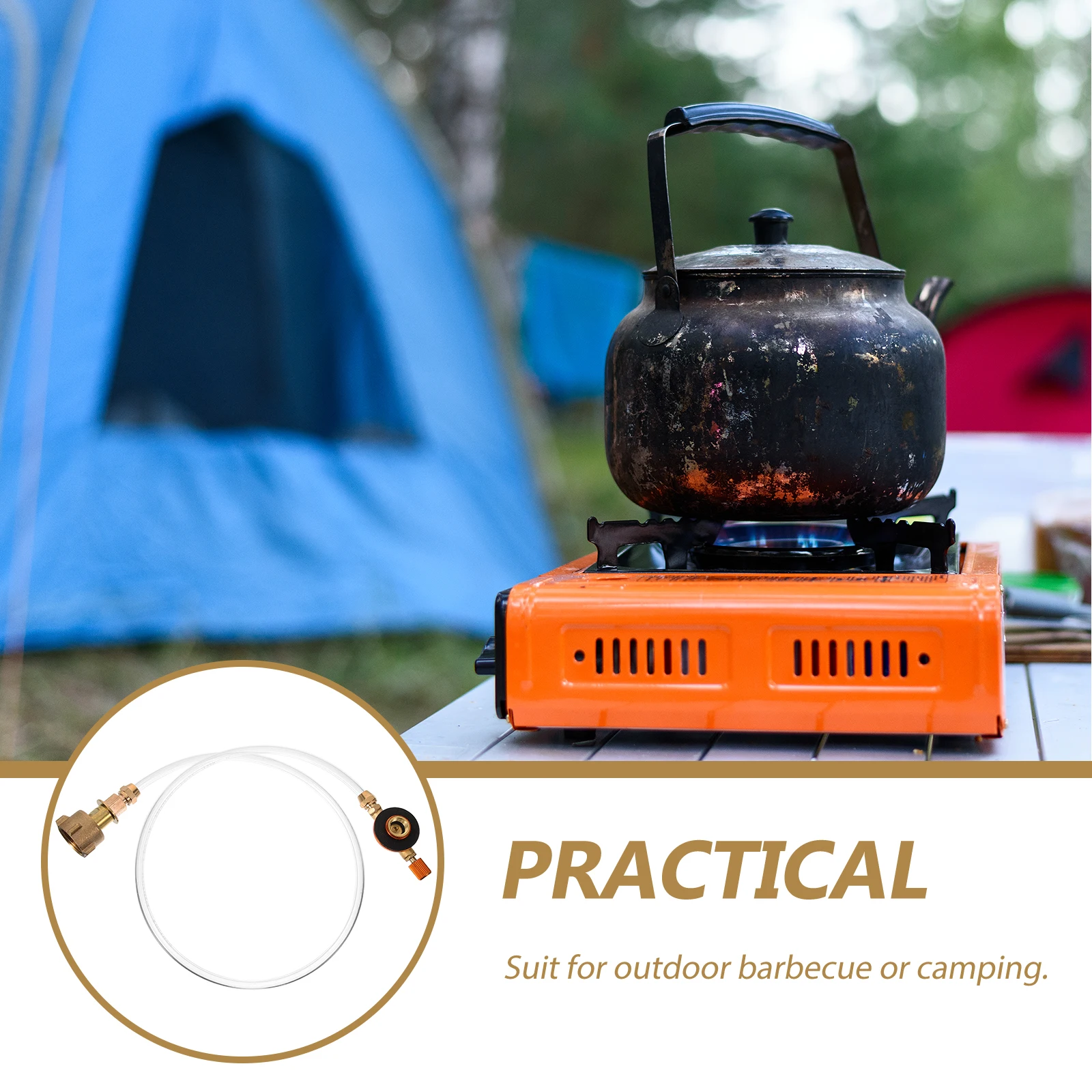 

Camping Stove Adapter Gas Tank Filling Valve For Outdoor Barbecue Propane Refill Tube Inflation Tool Camping Supply