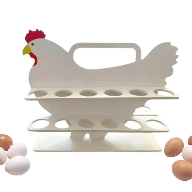 

Homewares Chicken Hen Shaped Egg Collection Storage Wire Basket Farmhouse Style Modern Organization Space-Saving Countertop