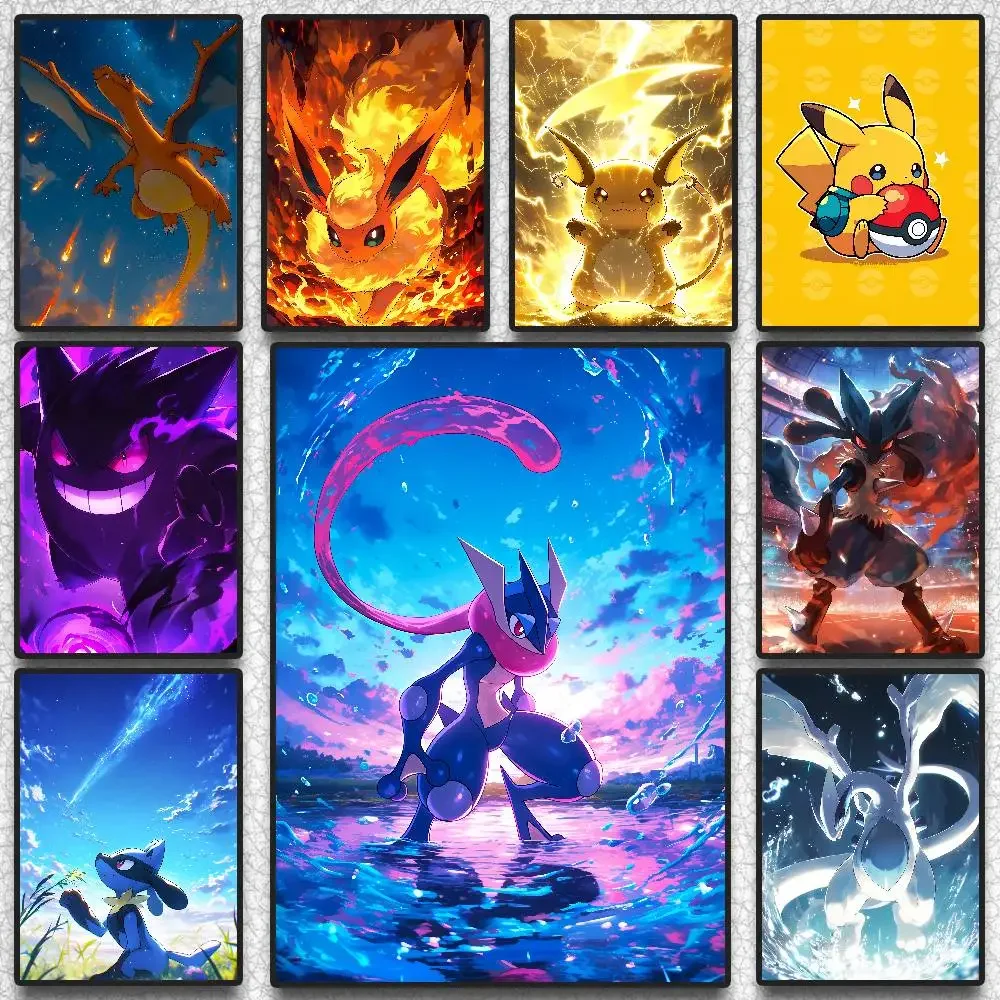 1PC  Pokemon Peripherals Dragonite Gyarados Charizard Anime Canvas Poster Decor