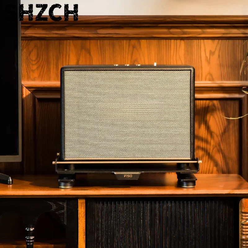 Desktop Isolation Stands for Marshall Speakers, Shock-Absorbing Floating Monitor Riser, Anti-Vibration Foam Pads for Studio&Home