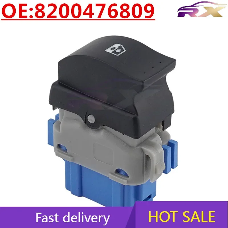 NEW:8200476809  Auto Accessories Left Front  Glass Lifter Single Switch Power Window Control Switch 6 Pins  For Renault