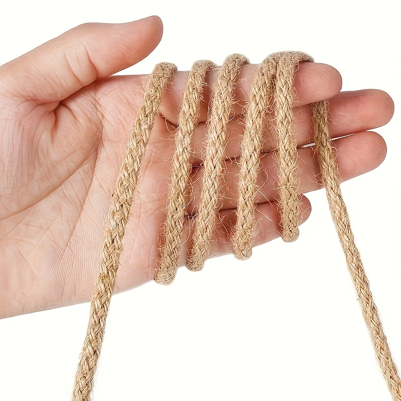 Natural Linen Cord Thick Twisted Rope Linen Rope Cordage For Crafts Gardening,Cat Scratching Posts Gift Wrapping Home