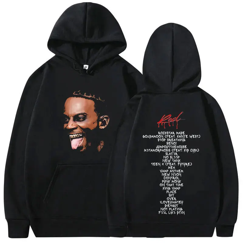 Hip Hop Rapper Playboi Cart Whole Lotta Red Graphic Hoodie Men Women Fashion Streetwear Male Vintage Oversized Hooded Tracksuit