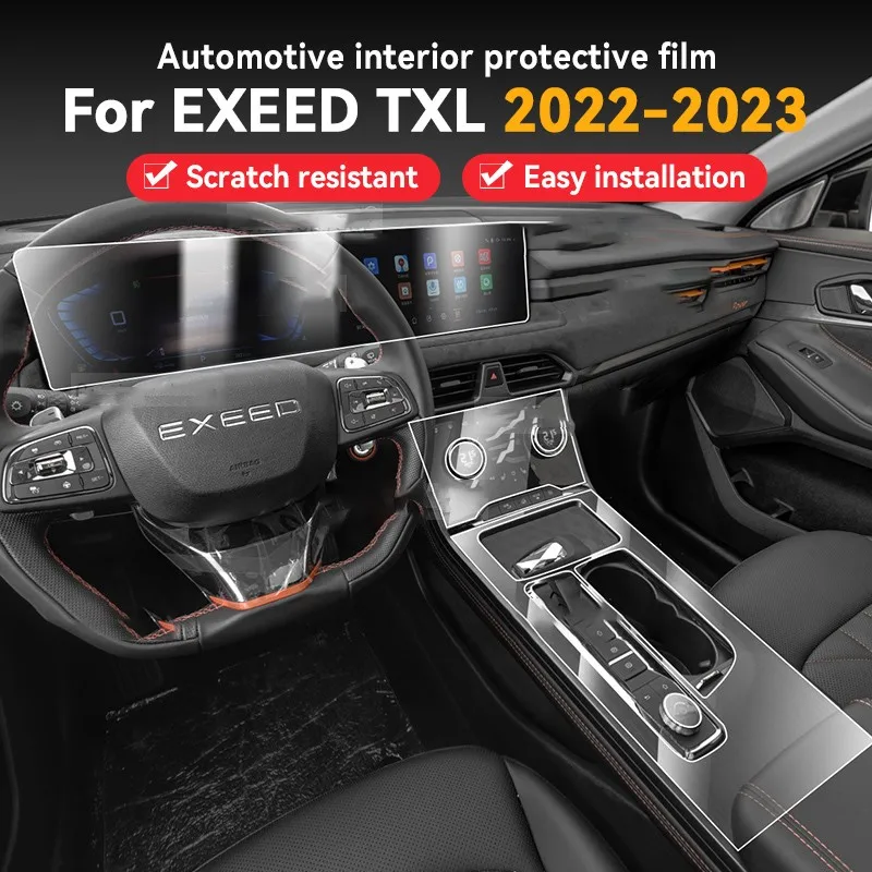 

For EXEED/VANTAS TX/TXL 2022 2023 TPU Gearbox Panel Film Dashboard Protective Sticker Interior Anti-Scratch Car Accessories