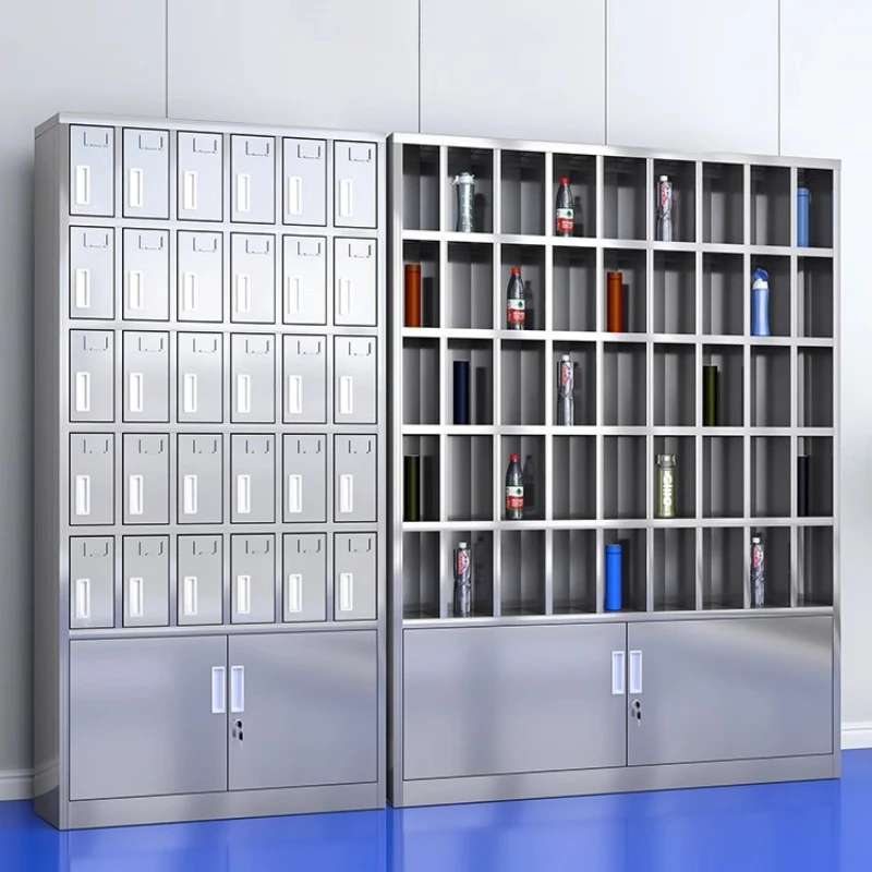 

Nordic Creative Cup Storage Cabinet Modern Lounge Water Cup Rack Multi-compartment Cabinet Stainless Steel Office Furniture FYFC