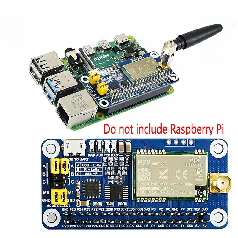 وحدة بوابة Raspberry Pi 4B LoRa SX1268/1262 لوحة توسيع الاتصالات اللاسلكية