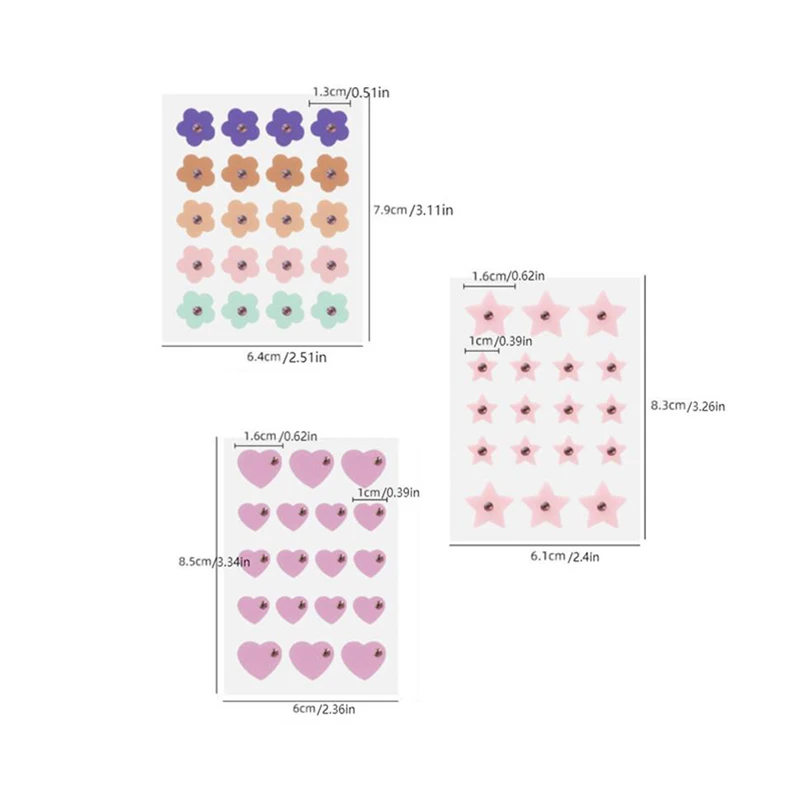 Parche colorido para el acné, pegatina para el cuidado de la piel, corrector, herramienta de maquillaje de belleza para manchas faciales
