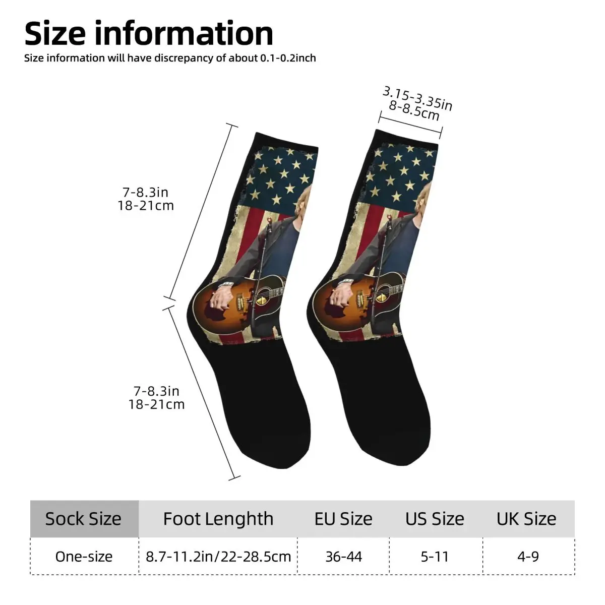 Nuevos calcetines para hombre, calcetines Vintage con bandera americana de Kris Kristofferson Legend, calcetines de alta calidad para mujer, primavera, verano, Otoño e Invierno