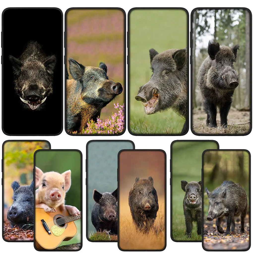 Animal Wild Boar Pig Cover Phone Casing for Samsung Galaxy S21 S20 Fe S23 S22 Ultra S8 Plus A12 A13 A21S A71 Soft Case