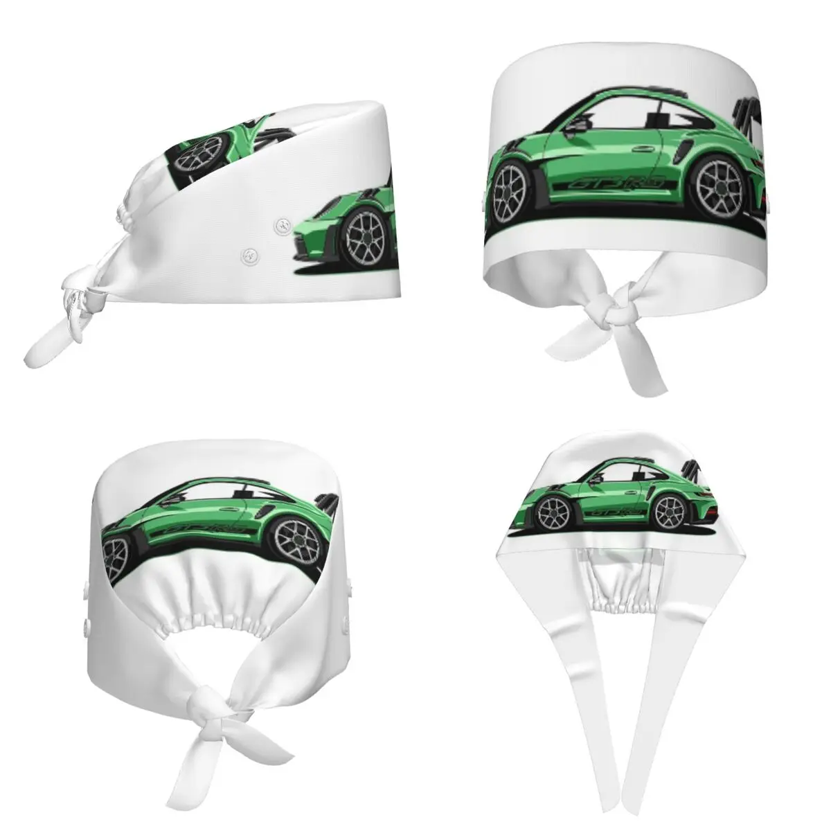 Toon 911 GT3 RS Sports Race Car Nurburgring Ultimate Track Machine Scrub Hat Doctor Working Surgical Cap Adjustable Nursing Caps