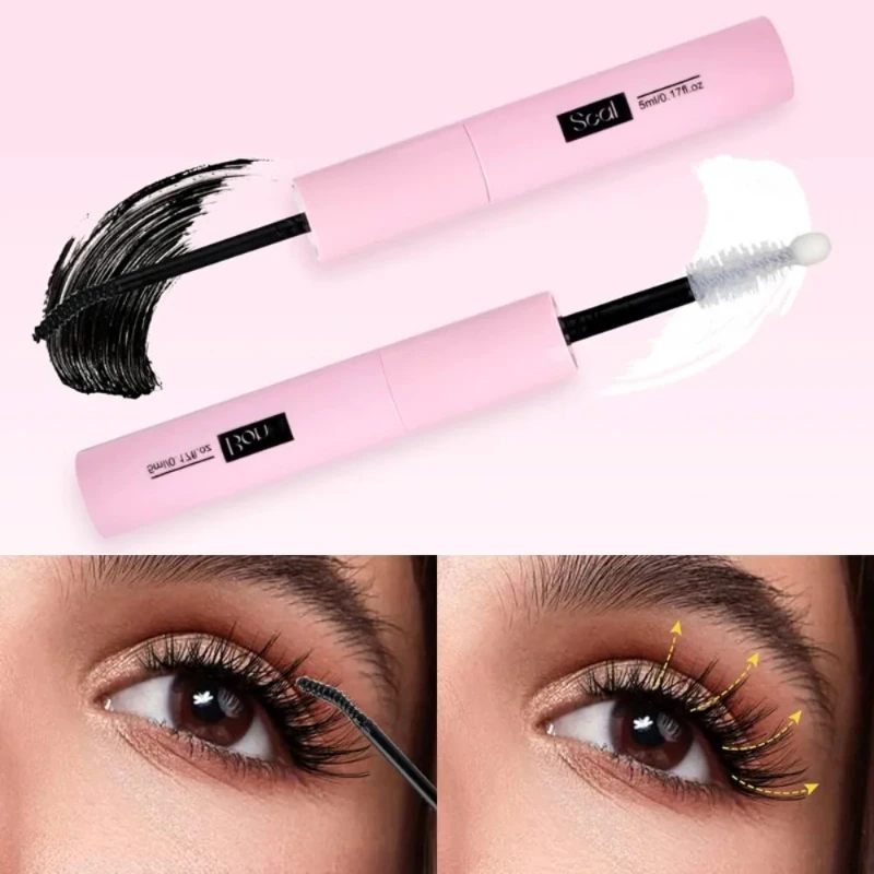 Dual Head Eyelash Glue Lash Bond and Seal Kit Odorless Quick Dry Waterproof Low Irritation Super Strong Hold Lash Raincoat