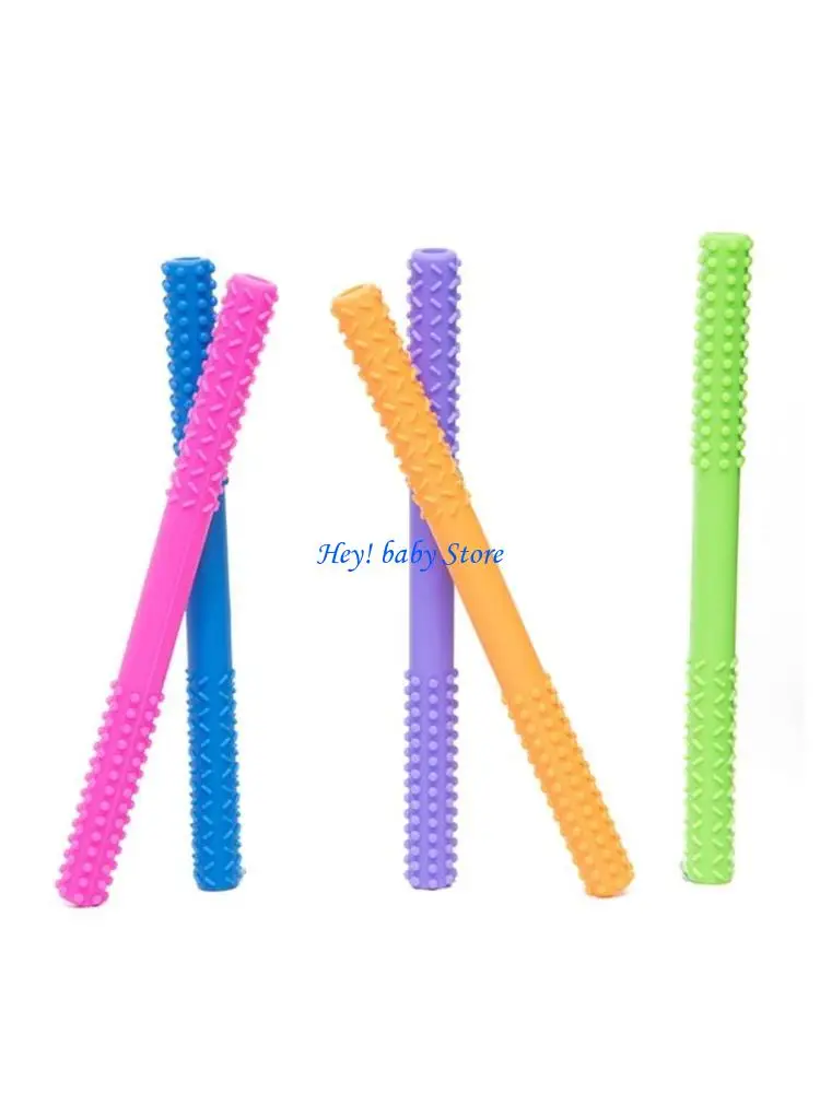 

Q1FE Baby Infants Silicone Hollow Teething Tube Teether Newborn Teething Molar Toy