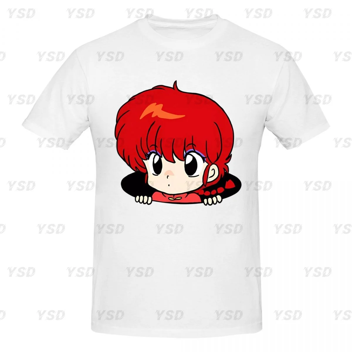 Ranma Saotome Men's tight fitting sports Cotton T-shirt, Breathable,Oversized Tee shirt