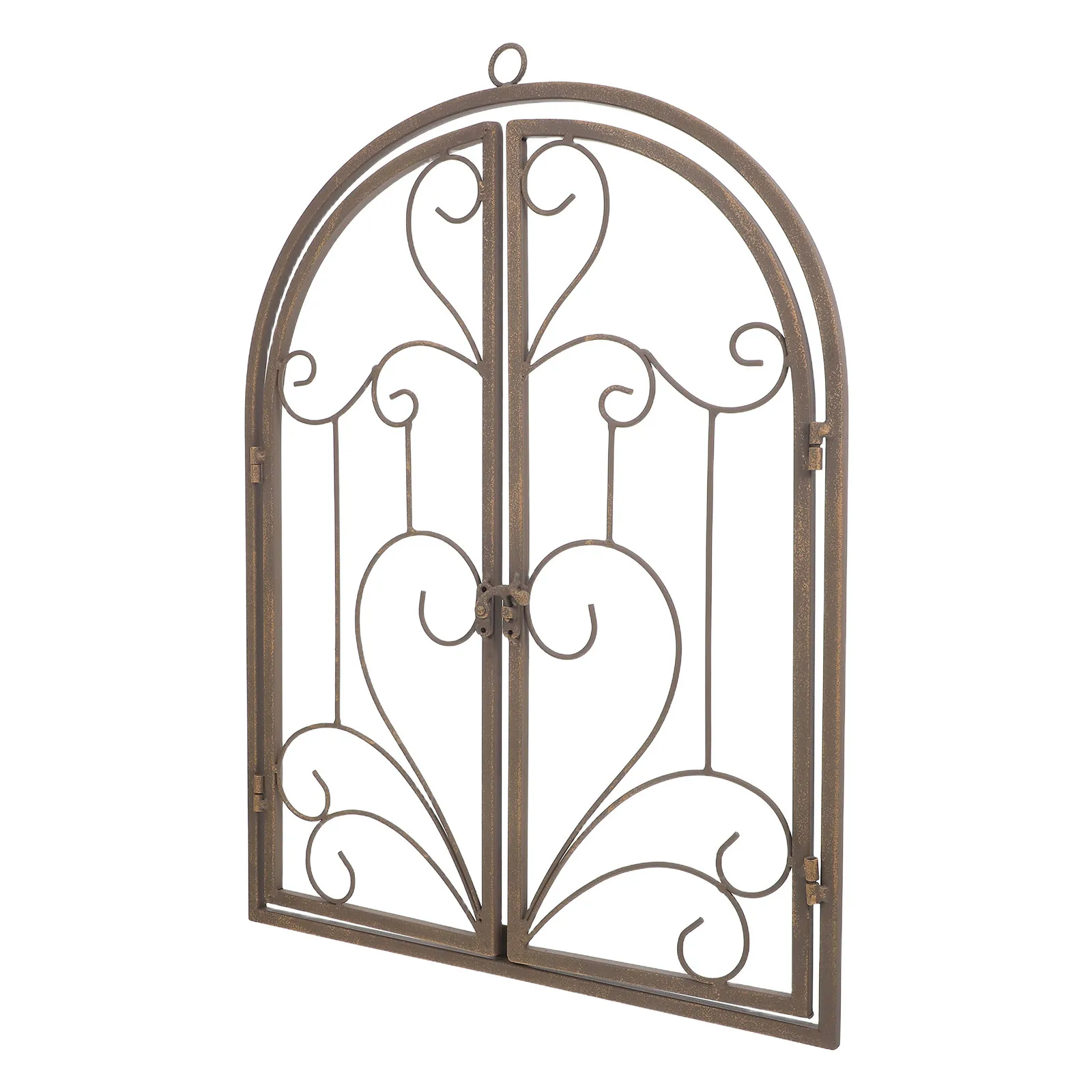 

Vintage Faux Window Frame Rustic Wall Decor 13.8x18.3 Front Door Hanging Farmhouse Wall Art Garden Patio Metal Window Frame