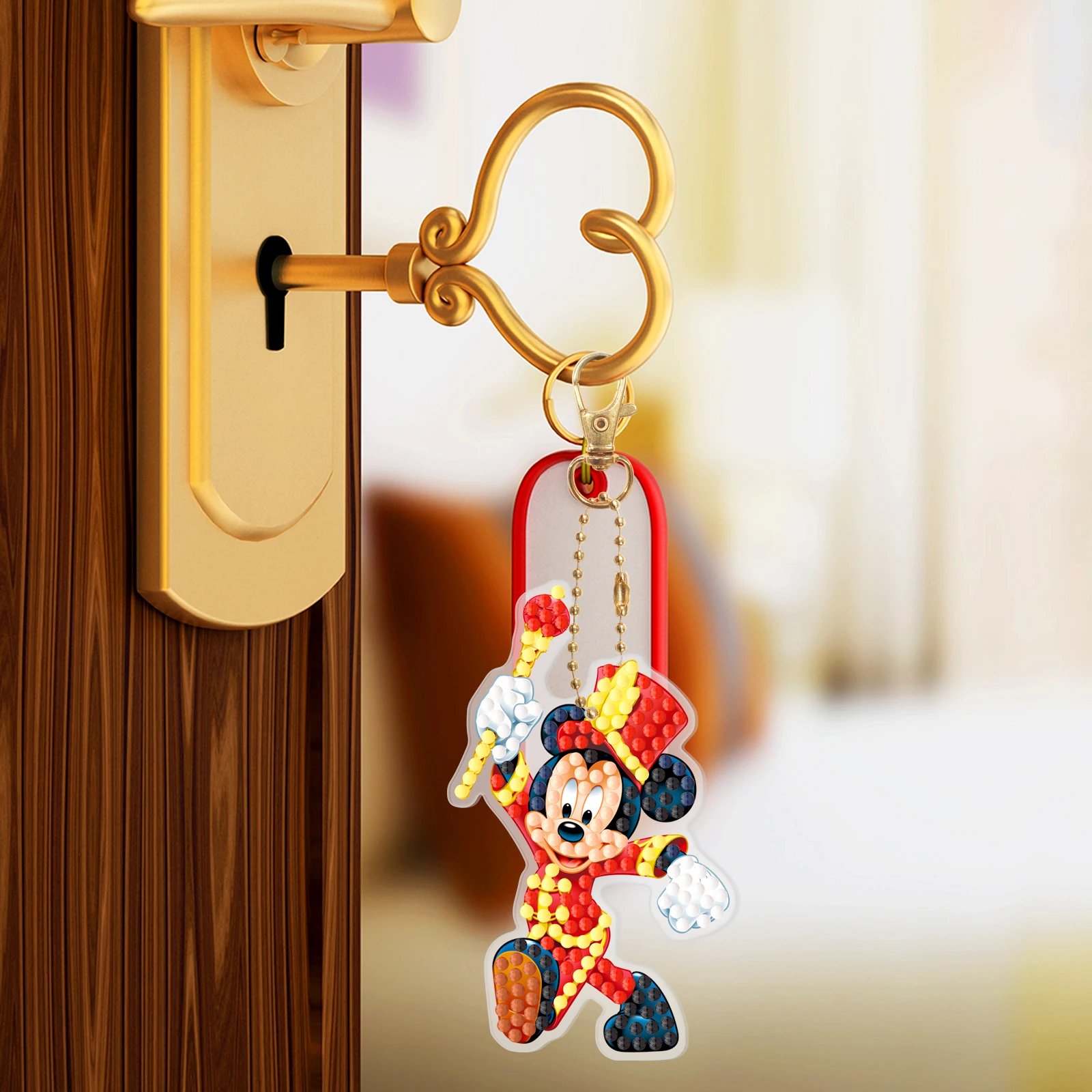 Nowy Disney DIY diamentowy obraz brelok kreskówka kaczor Donald Mickey Minnie brelok diamentowa mozaika numer haft diamentowy