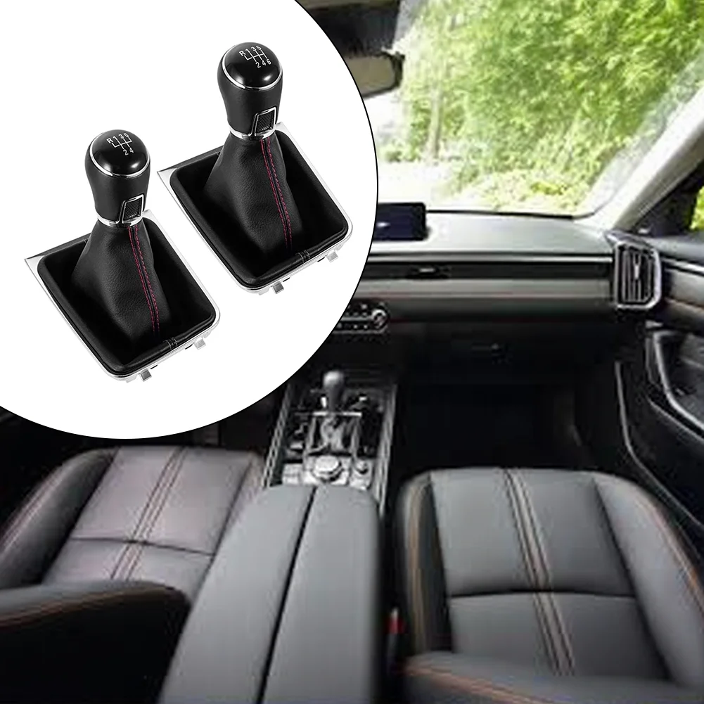 

1x Gear Shift Knob Suit For Golf 7 For Mk7 For GTI For GTD 2013-2018 Aluminum Alloy Leather Black Automobiles Accessories