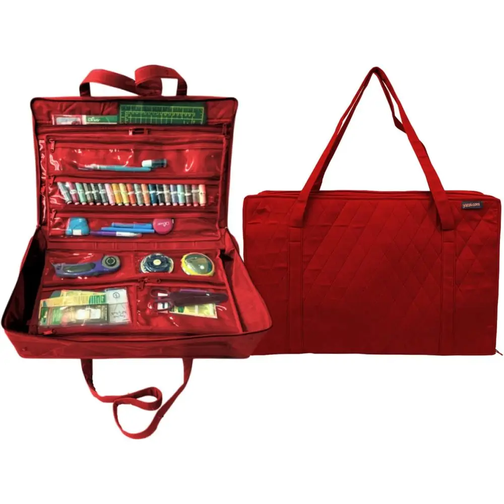 

Органайзер-сумка Red Yazzii для шитья с 20 карманами для хранения принадлежностей для шитья, вышивки и рукоделия