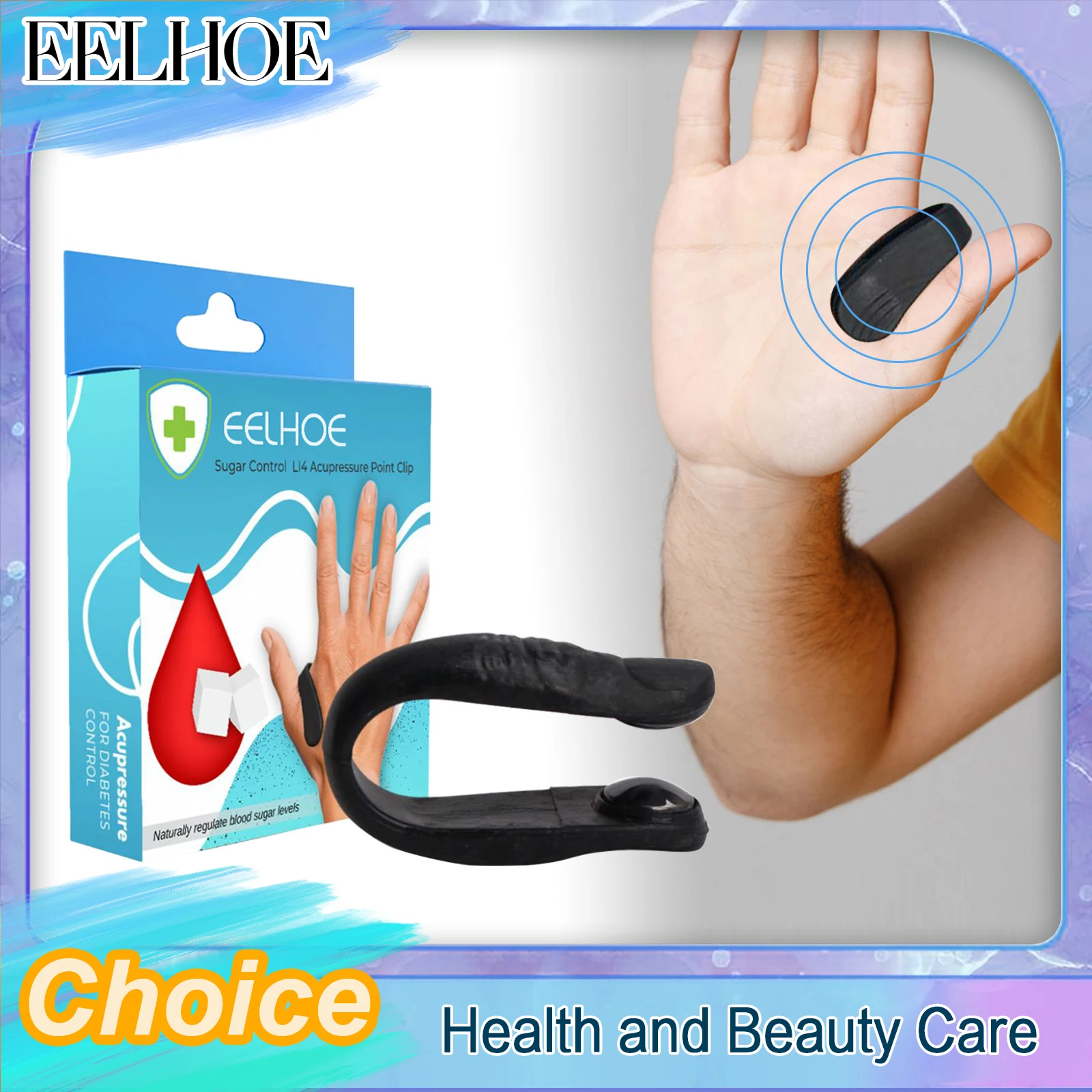 Eelhoe Li4 Acupressure Point Clip Daily Massage Local Areas Body Refreshing Comfortable Acupoint Clip Improve Blood Circulation