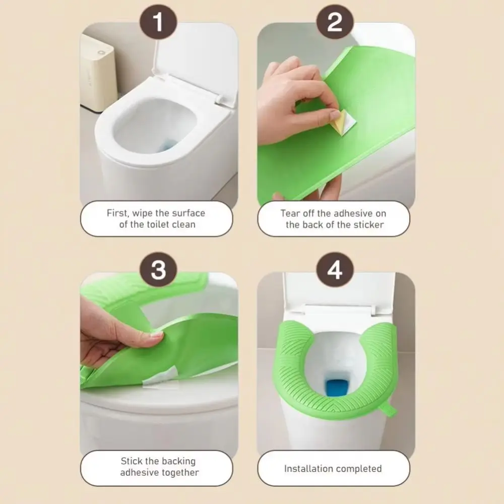 Soft Toilet Seat Cover Non-Slip Thickened Thickened Toilet Seat Easily Cleanable Waterproof Toilet Seat Pad Bathroom Use