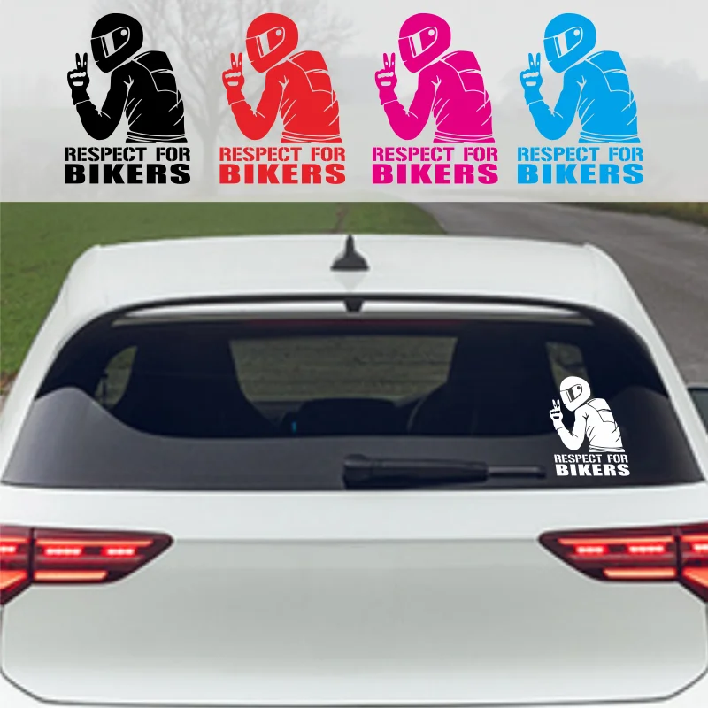 1 Stück RESPECT FÜR BIKERS Auto Motorrad Auto Aufkleber Abnehmbare Aufkleber reflektierende Aufkleber Aufkleber # 330