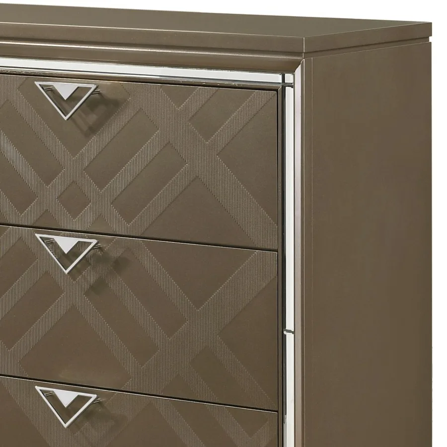 Komoda Skylar w kolorze ciemnego szampańskiego