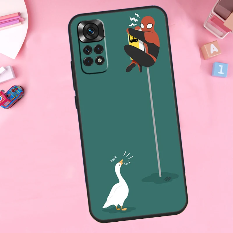كارتون لطيف أوزة ل Xiaomi Redmi ملاحظة 14 13 برو 9 10 11 12 برو 11S 12S جراب هاتف ل Redmi 13C 12C 10C 14C