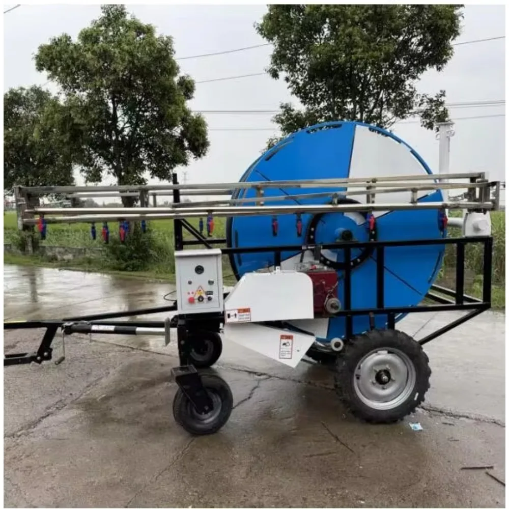 Travelling Water Hose Reel Irrigation Sprinkler Machine with Rain in Farm System Model 75/300mm/90/400mm/100/500mm