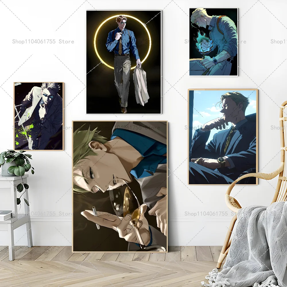 1PC Anime Jujutsu Kaisen Nanami Poster Self-adhesive Art Waterproof Paper Sticker Coffee House Bar Room Wall Decor