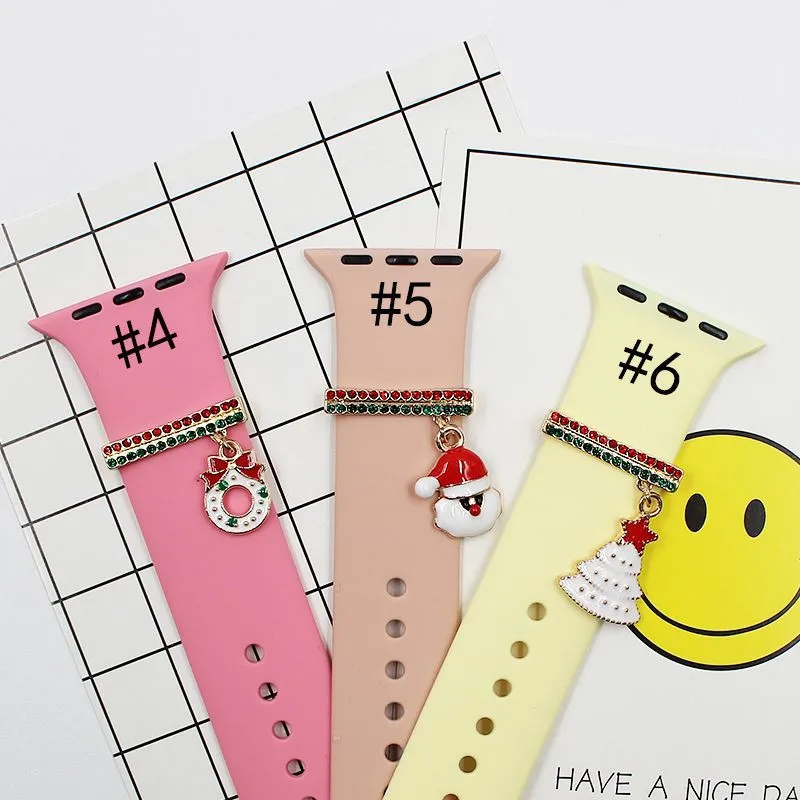 سحر المجوهرات لساعة أبل الفرقة ، زخرفة عيد الميلاد ، الأظافر المعدنية ، اكسسوارات سوار ، iWatch 10 ، iWatch 9 ، 8 ، ساعة المجرة 7 ، 6 ، 5 ، 4