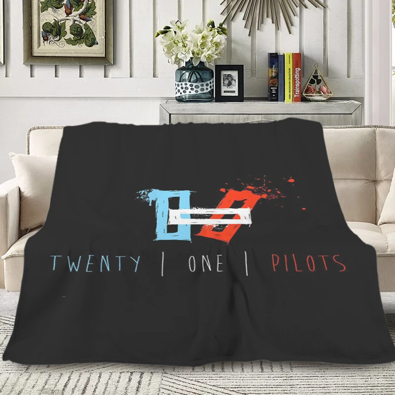 Custom Blanket T-Twenty One Pilotss Sofa Winter Fluffy Soft Blankets Microfiber Bedding King Size Blanket Warm Knee Bed Fleece