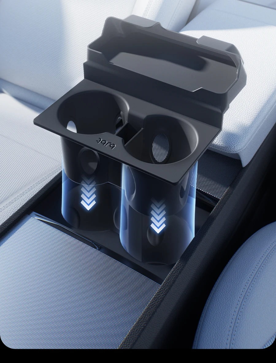 BJBT Water Cup Holder Insert for Tesla Model Y YL Juniper Model 3 Highland Center Console Organizer Car Interior Mounts Holders