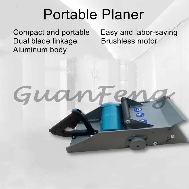 Portable Hand Electric Planer, Woodworking Surface Flat Planer for Wood Surface Trimming