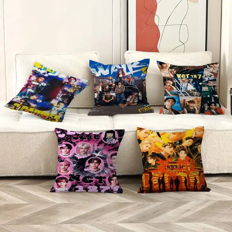 Pop Music Groups N_NCT 127 Kissenbezug, Kissenbezug, Polsterung, Sofa, Dekokissen, Heimdekoration, Kissenbezug