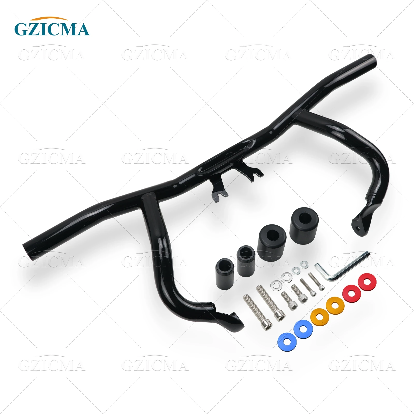 

GZICMA Engine Guard Flat-Out Crash Bar for Harley Touring 2014-2025 Street Glide Road Glide Road King Electra Glide
