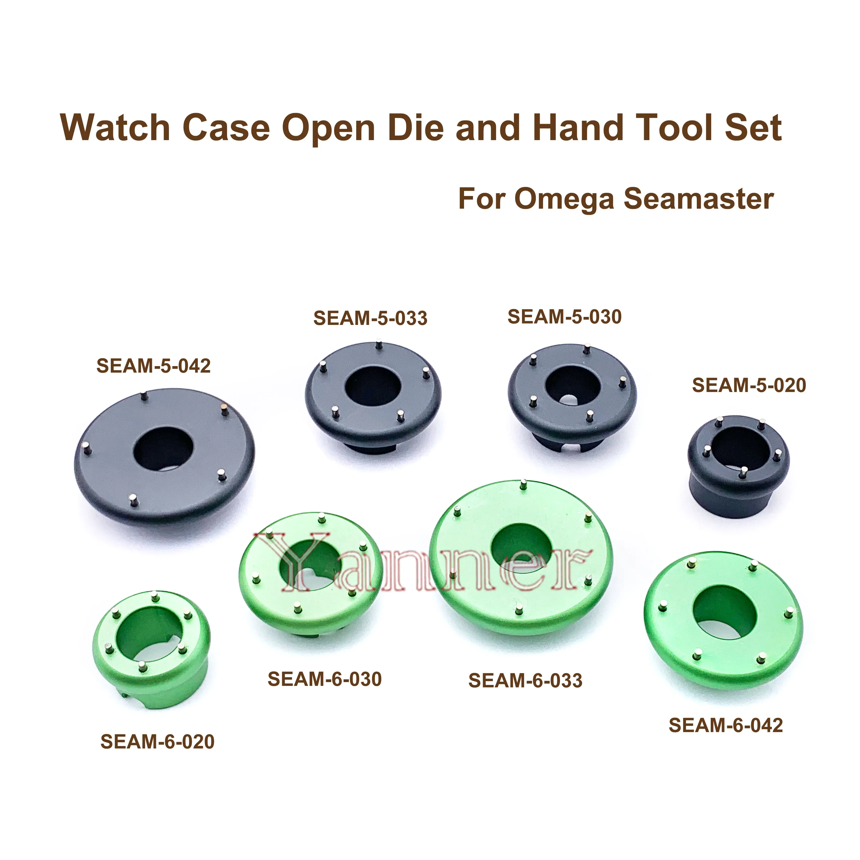 5-Pin & 6-Pin Molds Included, 9PCS Watch Case Opener Wrench Kit for 20/30/33/42mm Omega Seamaster Watch Repair