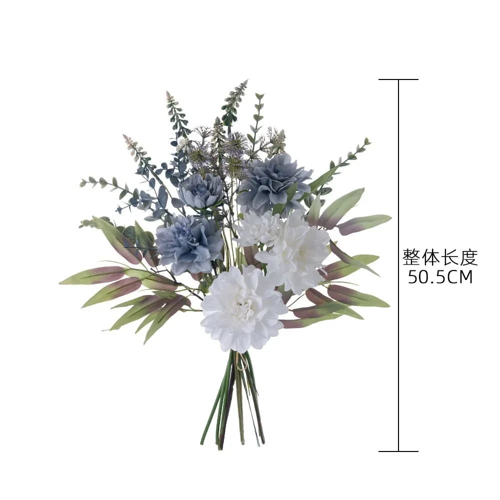 Decorazioni Dali bouquet simulazione fiore fiore finto pianta verde matrimonio INS wind YC1060 bianco blu