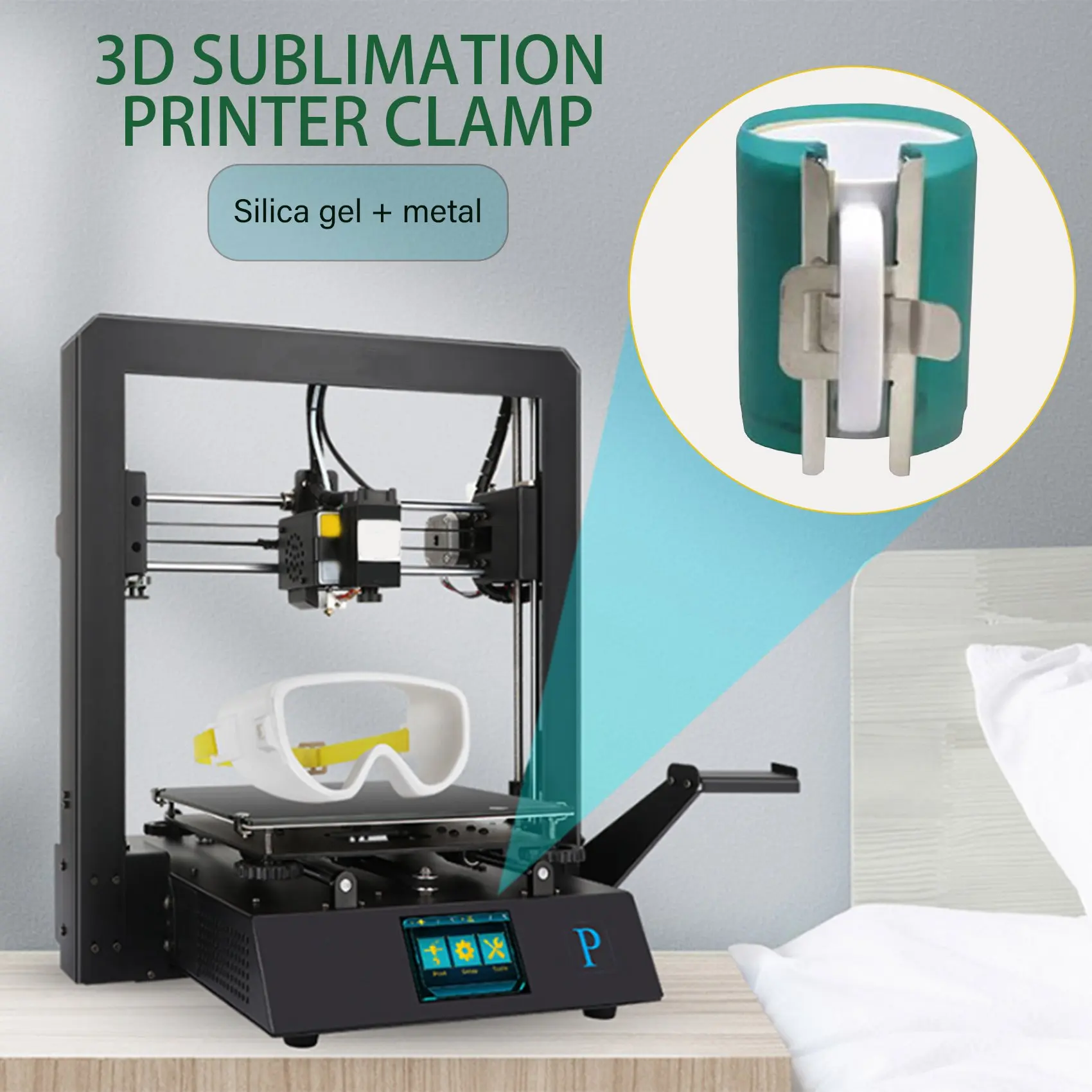 ABGH-3Pcs 3D Sublimation Printer Silicon Mug Wraps Clamps 11OZ Mug Silicone Mould Fixture Mug For 3D Sublimation Mug Printing