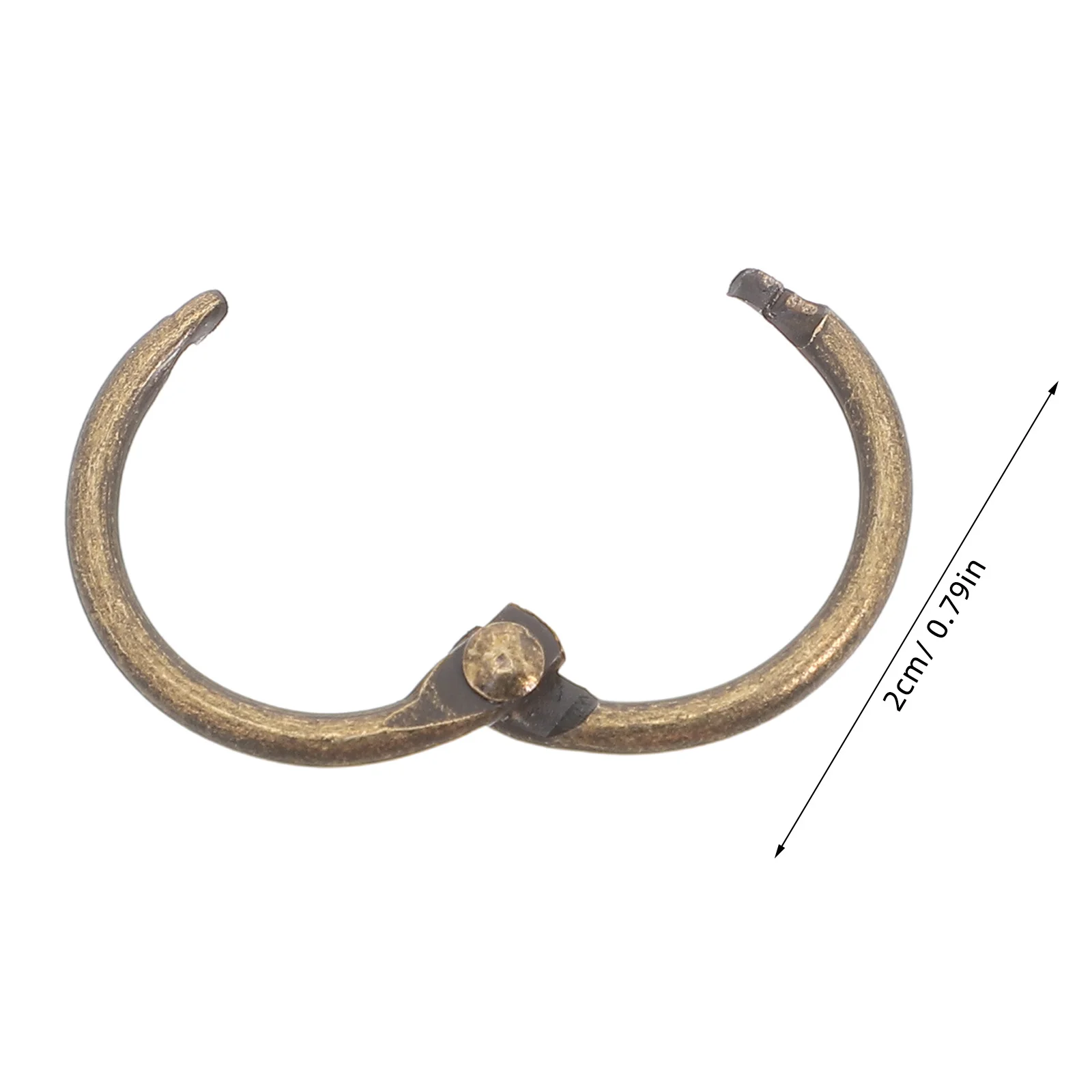 50 قطعة حلقات الموثق المعدنية الثقيلة متمحور المفاجئة مفتوحة لمكتب دراسة السفر الحرفية سجل القصاصات ألبوم الصور استخدام #2