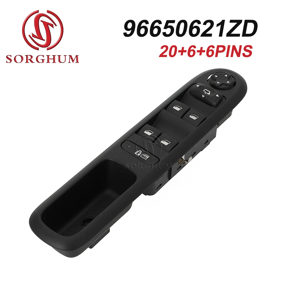 

SORGHUM 96650621ZD Electric Fold Master Power Window Switch For Peugeot 3008 5008 Hatchback Wagon Left Front Door Lifter Switch