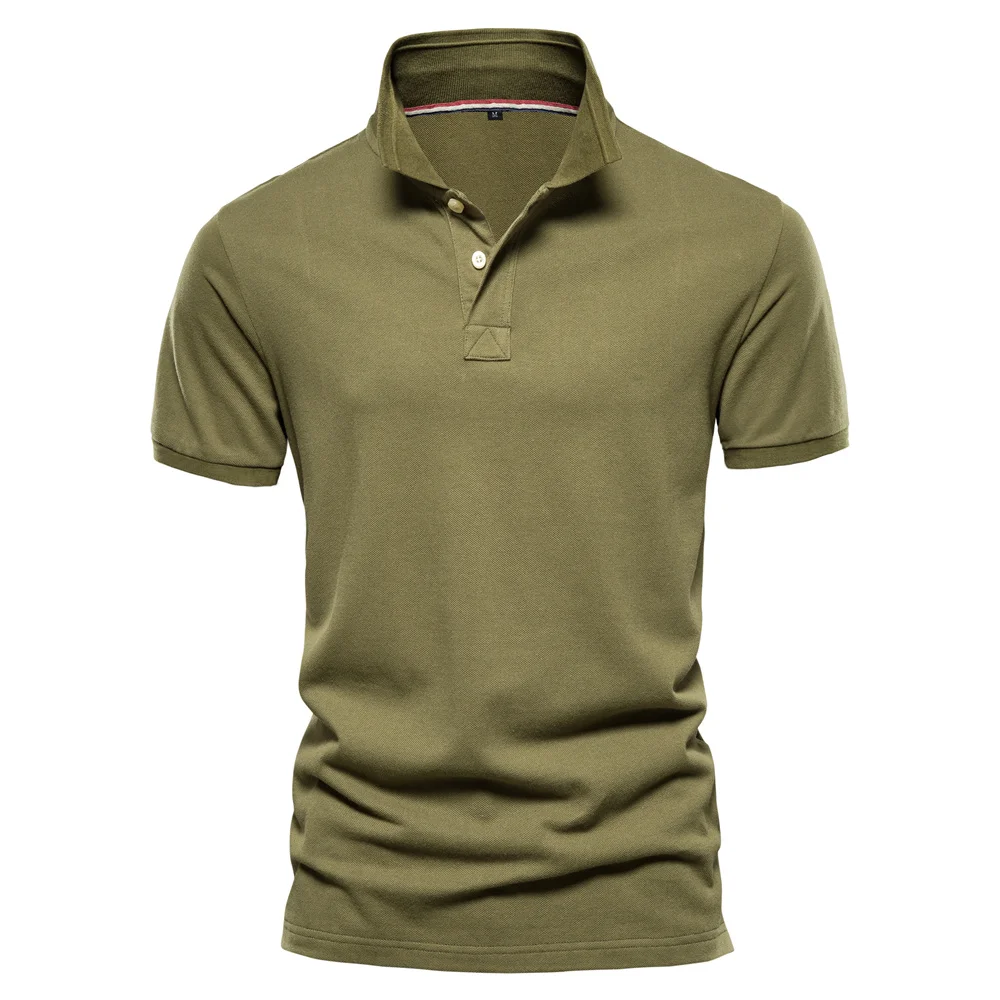 AIOPESON Neue Baumwolle männer Polos Einfarbig Klassische Polo Shirt Männer Kurzarm Top Qualität Casual Business Social Polo Männer