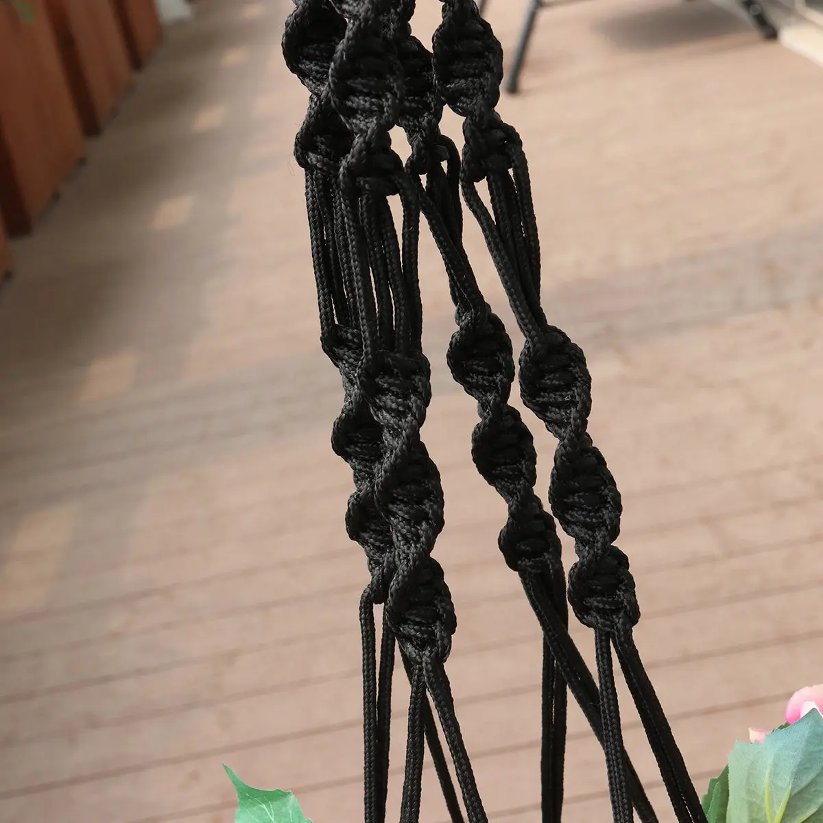 Macrame Hanging Planter Cotton Rope Plant Hanger for Indoor Outdoor Use Wall Mounted Ceiling Hook Decor Living Room Kitchen