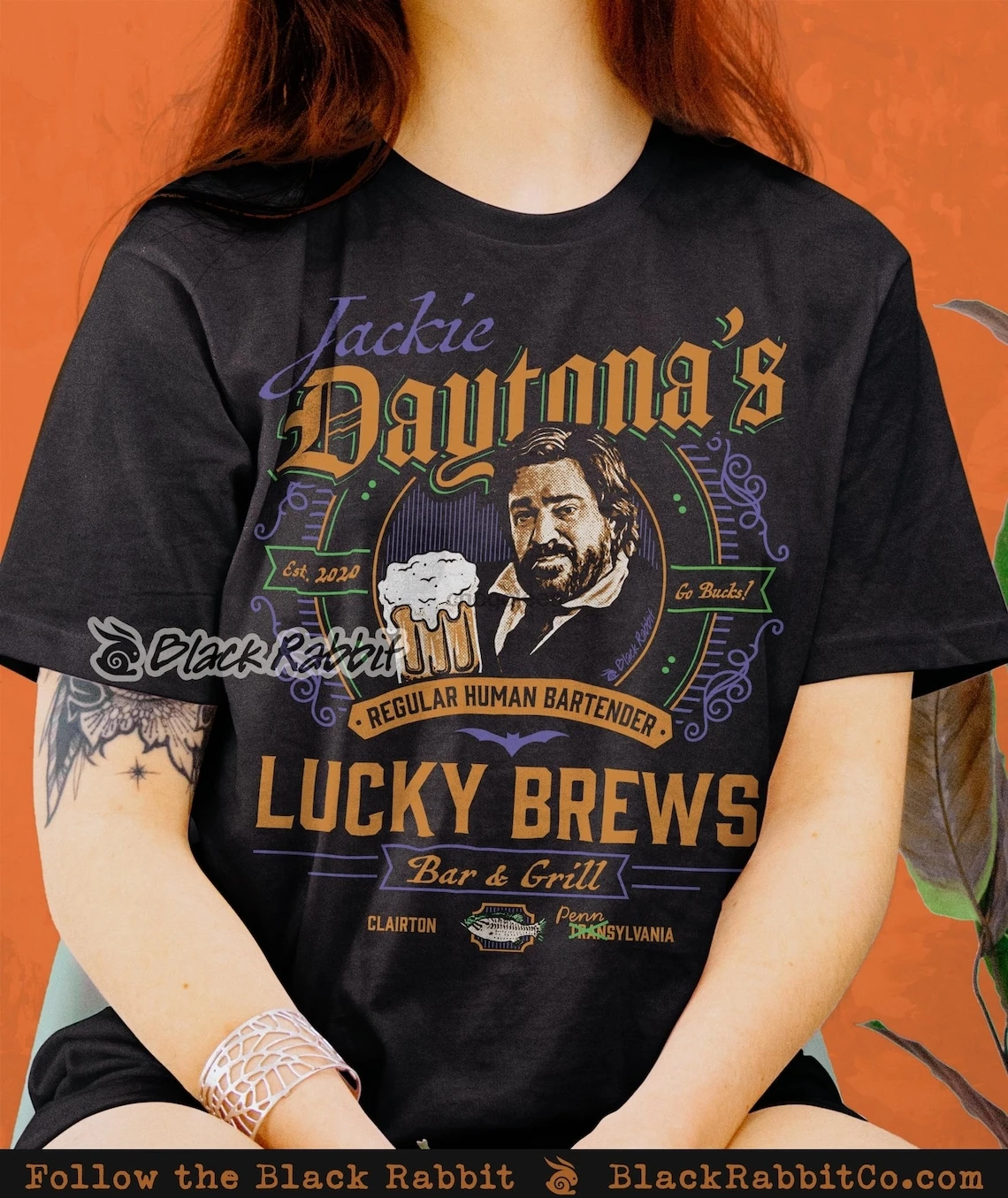 What We Do In The Shadows Jackie Daytona Regular Human Bartender Lucky Brews Retro Vintage Unisex Classic T-Shirt