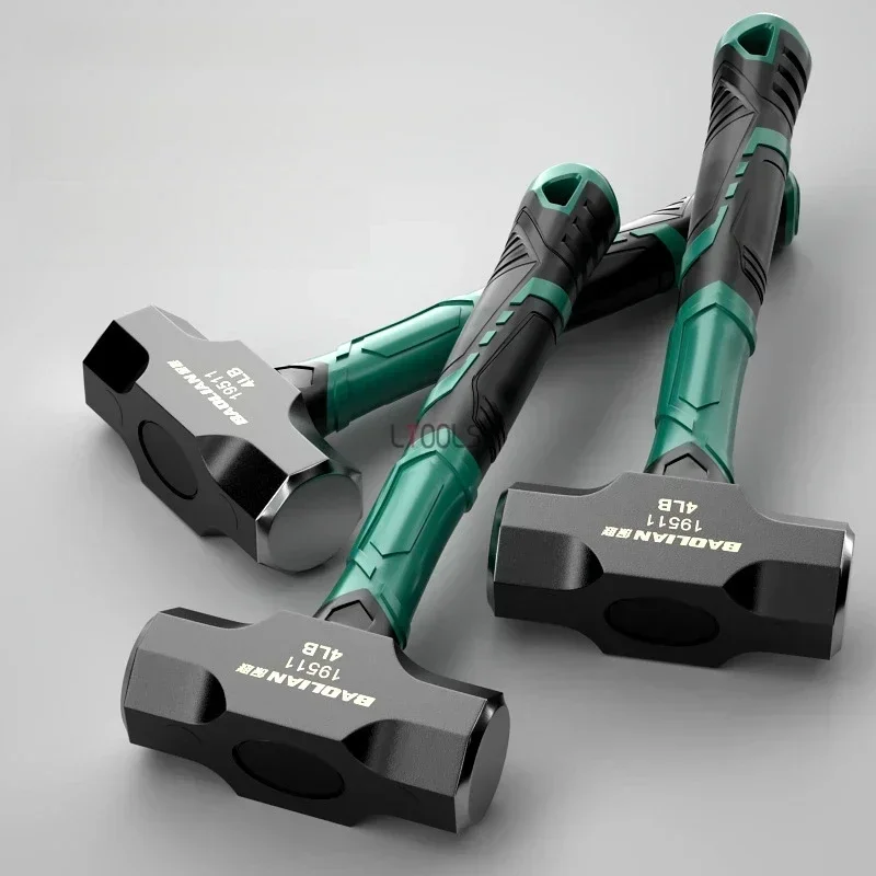 Multifunctional High Carbon Sledge Hammer Spray Rust Prevention Solid Durable and Sturdy Household Octagonal Hammer Hand Tools