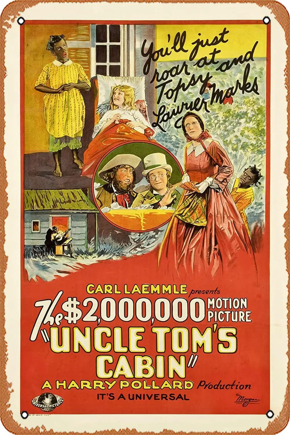 wifkoutdi Metal sign Uncle Tom;s Cabin (1927) Poster Vintage Wall Decor Garage Shop Bar Living Room Art Tin
