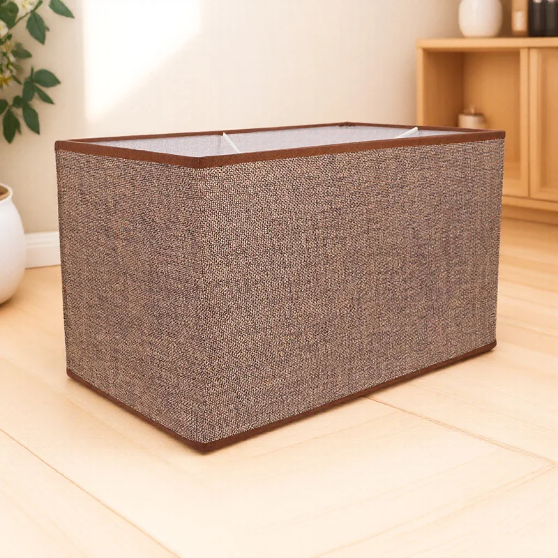 

Linen Fabric Lampshade Rectangular Cloth Light Cover For Home Bedroom Study Simple Style Desktop Lamp Shade Accessory