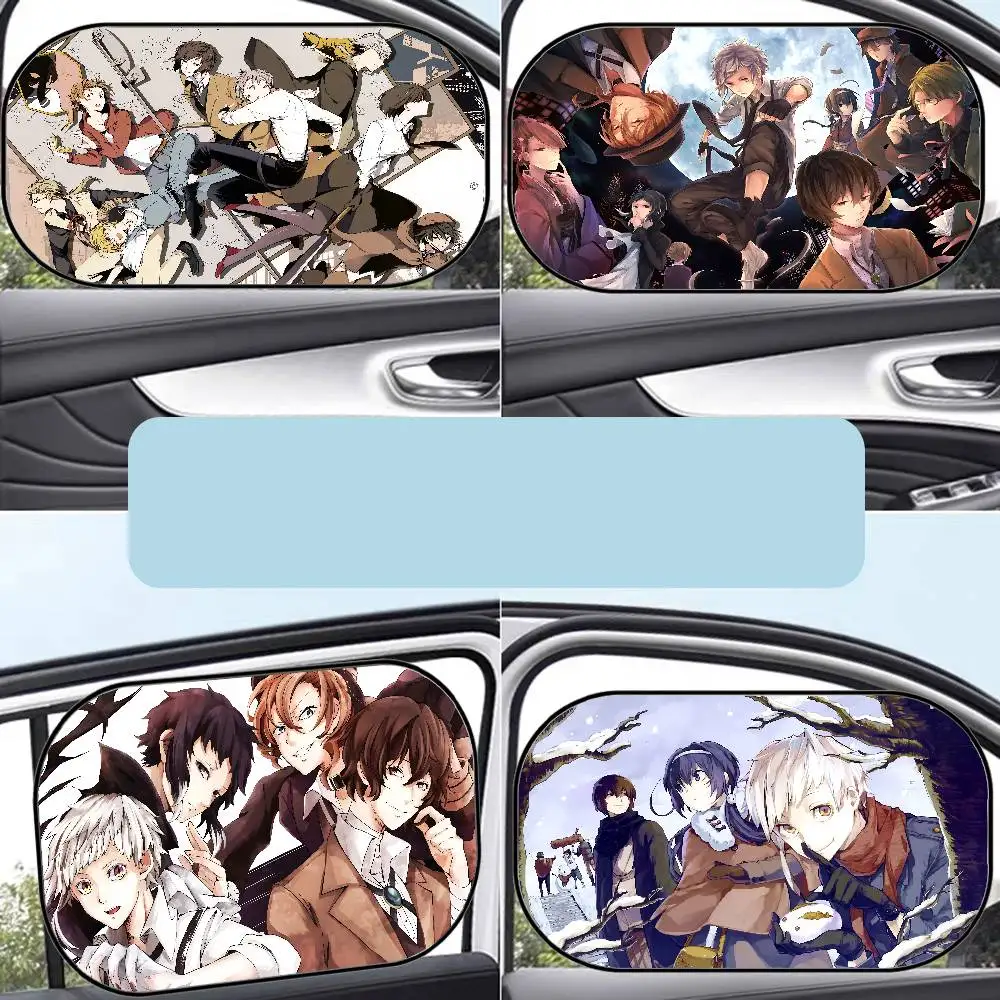 

Аниме Bungo-Stray-Dogs, солнцезащитные козырьки для боковых окон, автомобильная пленка, защитные козырьки для боковых окон, лобовое стекло, солнцезащитный козырек для детей