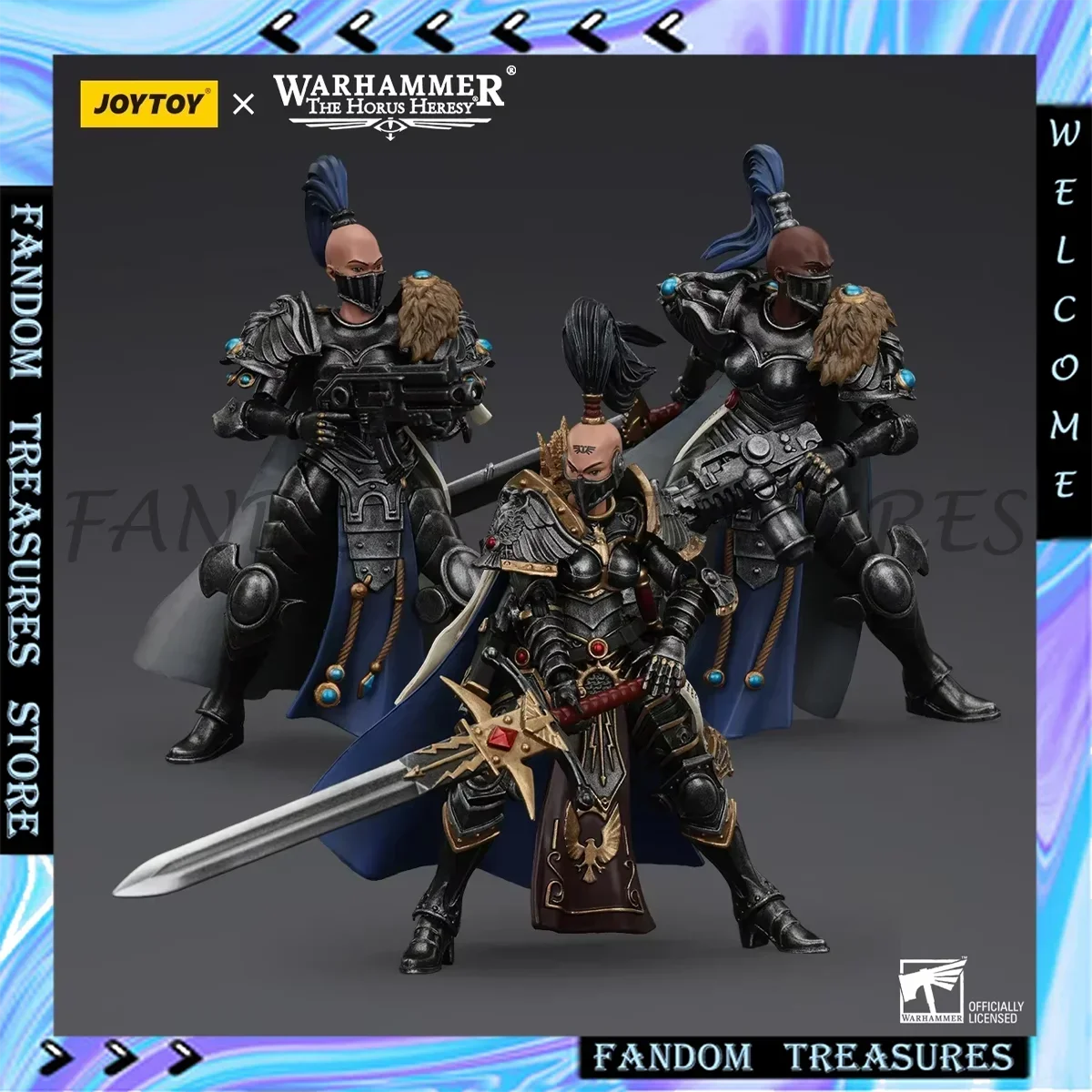 JOYTOY Warhammer The Horus Heresy 1/18 Anime Figurine Sisters of Silence Action Figure Knight Jenetia Krole Argent Lynx Gk Model