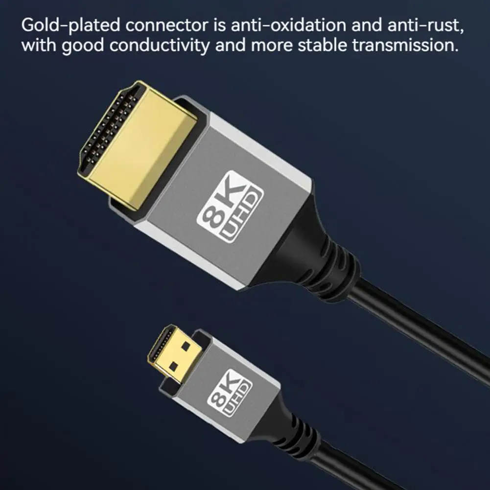 

Stable Transmission Cable 8k 60hz Micro Hdmi-compatible to Hdmi-compatible Two-way Video Adapter for Flexible